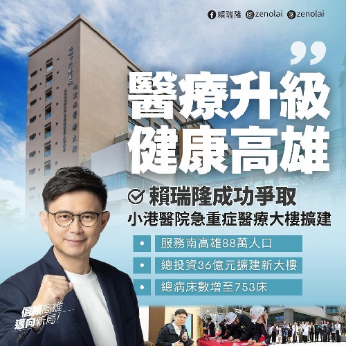 成功爭取小港醫院急重症醫療大樓擴建