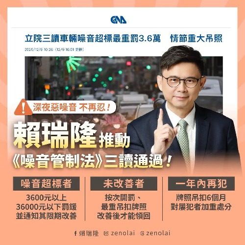 推動噪音管制法
